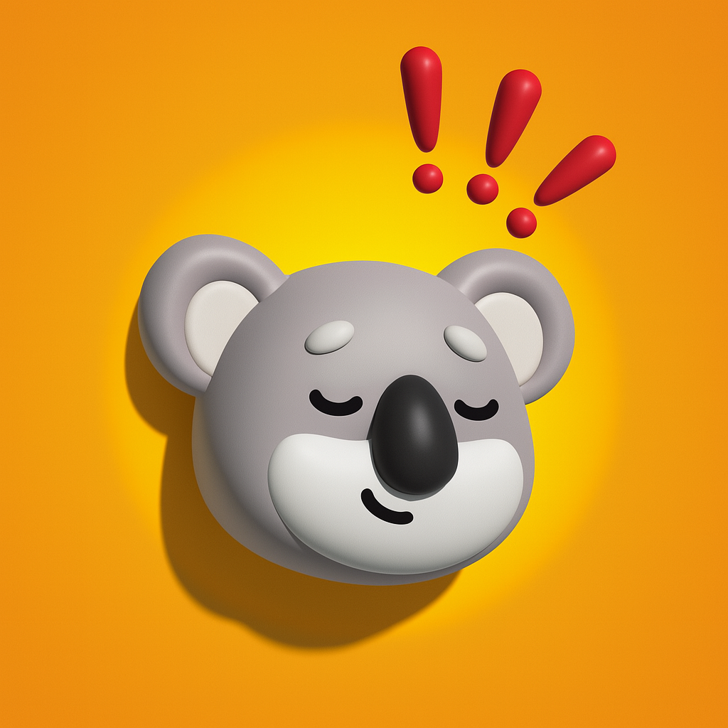 Koala with Excitement